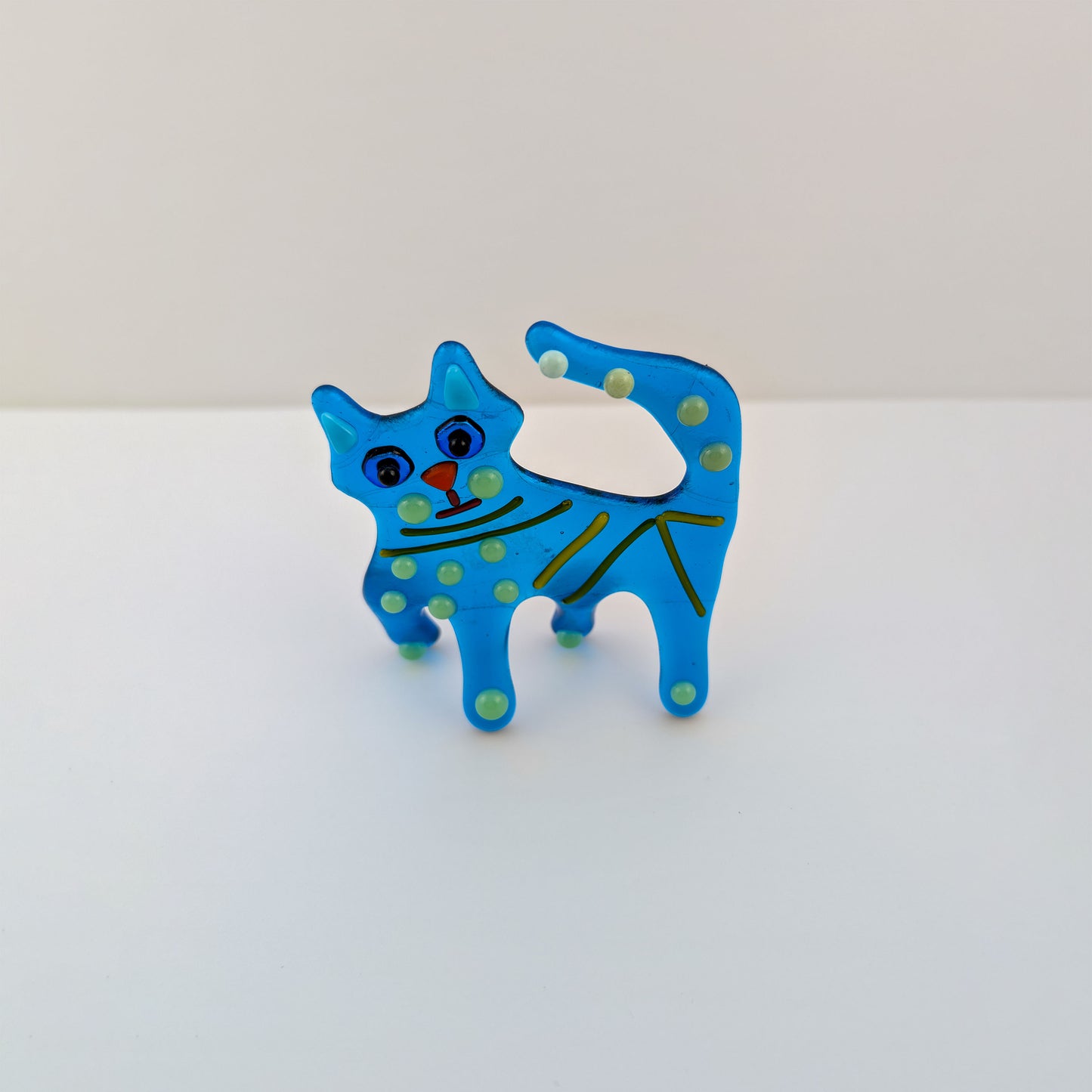 Poppet - Blue Free Standing Cat (Small)