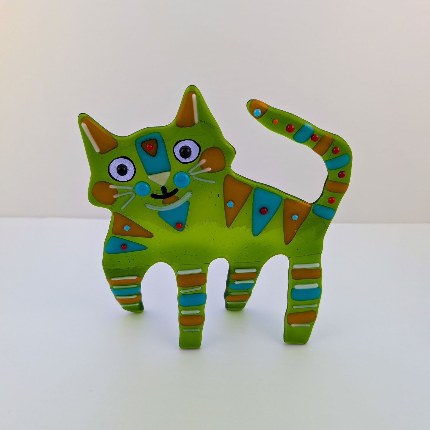 Merlin - Green Free Standing Cat