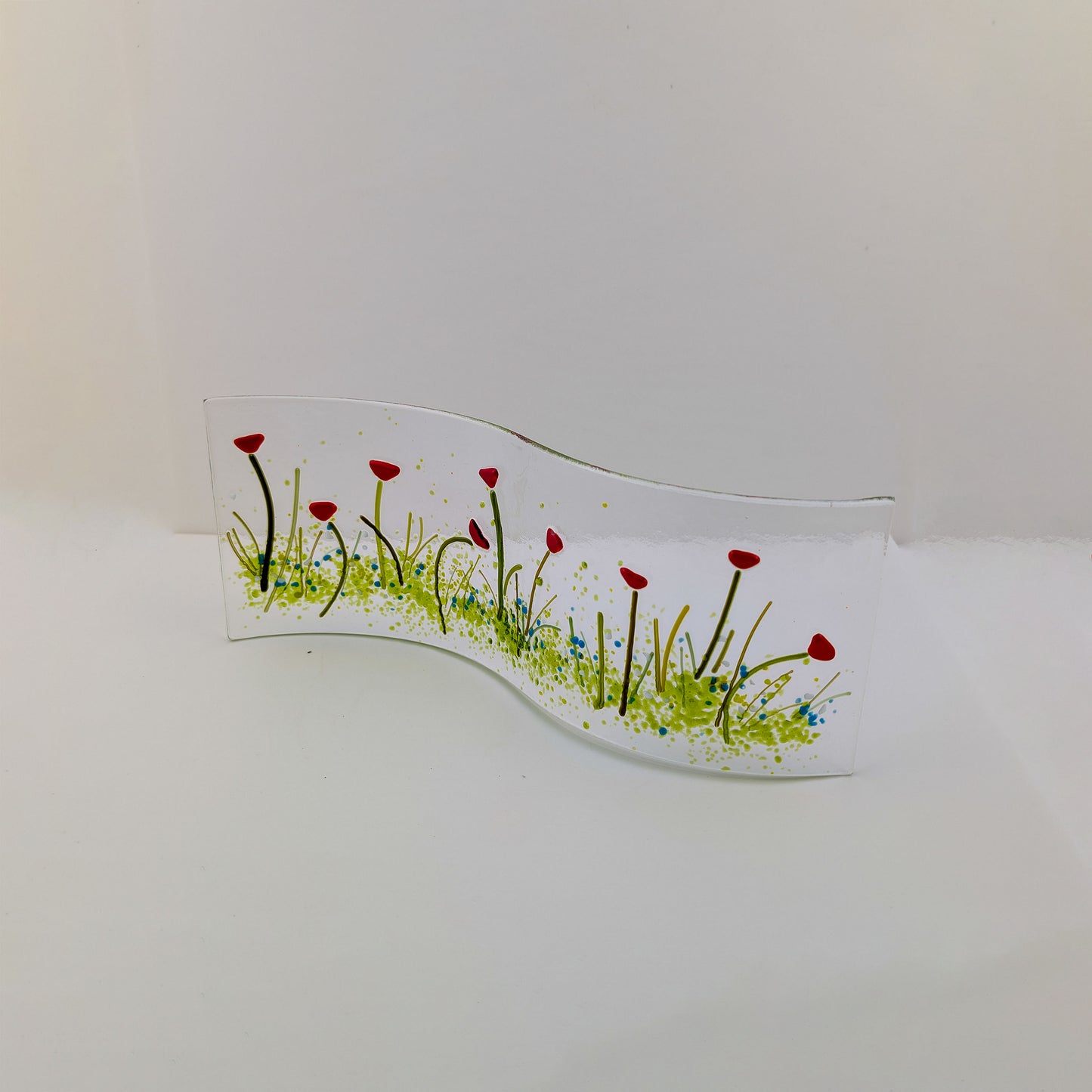 Red Floral Free Standing Wave