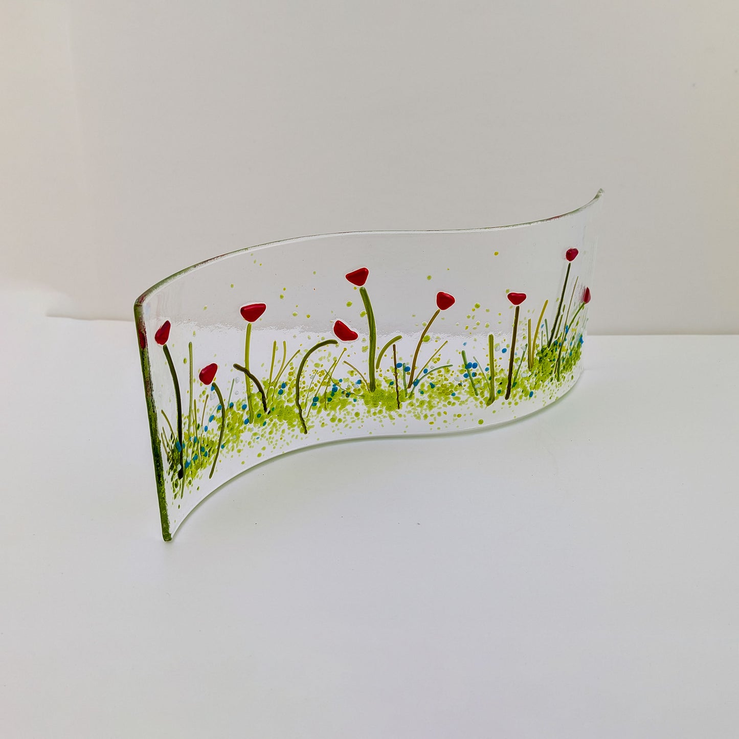 Red Floral Free Standing Wave