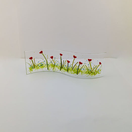 Red Floral Free Standing Wave