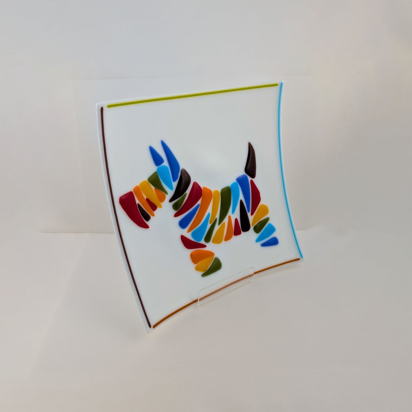 Rainbow Terrier Platter