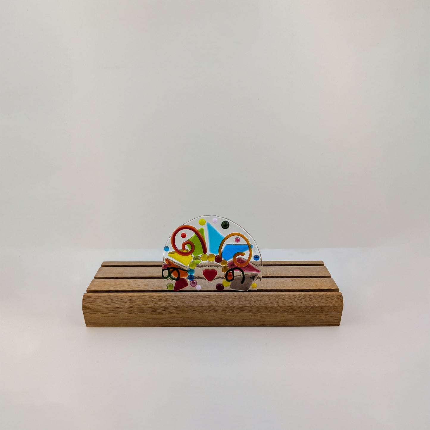 Rainbow Trio in wooden stand