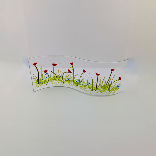 Red Floral Free Standing Wave